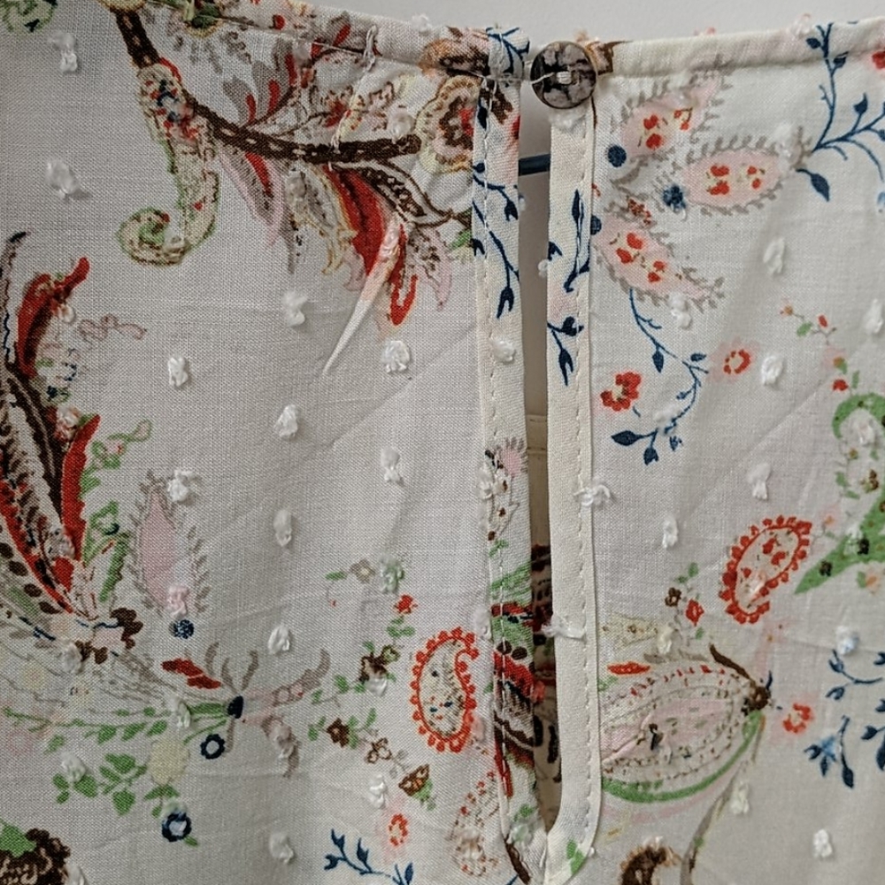 NEW ND Sleeveless Paisley Printed Top 1X - Picture 2 of 5